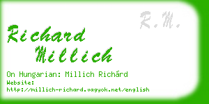 richard millich business card